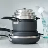 GreenPan Levels Stackable Hard Anodized Healthy Ceramic Nonstick 11 Piece Cookware Pots and Pans Set