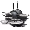 GreenPan Levels Stackable Hard Anodized Healthy Ceramic Nonstick 11 Piece Cookware Pots and Pans Set