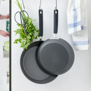 GreenPan Levels Stackable Hard Anodized Healthy Ceramic Nonstick, 10" and 12" Frying Pan Skillet Set