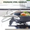 GreenPan Lima Hard Anodized Healthy Ceramic Nonstick 12 Piece Cookware Pots and Pans Set, PFAS-Free, Oven Safe, Gray
