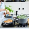 GreenPan Lima Hard Anodized Healthy Ceramic Nonstick 12 Piece Cookware Pots and Pans Set, PFAS-Free, Oven Safe, Gray