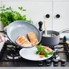 GreenPan Lima Hard Anodized Healthy Ceramic Nonstick 12 Piece Cookware Pots and Pans Set, PFAS-Free, Oven Safe, Gray