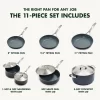 GreenPan Paris Pro Hard Anodized Healthy Ceramic Nonstick, 11 Piece Cookware Pots and Pans Set