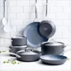 GreenPan Paris Pro Hard Anodized Healthy Ceramic Nonstick, 11 Piece Cookware Pots and Pans Set