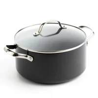GreenPan Valencia Pro Hard Anodized Healthy Ceramic Nonstick 5QT Stock Pot with Lid, PFAS-Free, Induction, Dishwasher Safe, Oven Safe, Gray