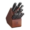 Henckels Solution 12-Piece Stainless Steel Knife Set with Block 17550-000