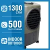 Hessaire MC18V 1,300 CFM 2-Speed Portable Evaporative Cooler (Swamp Cooler) for 500 sq. ft. in Green Hessaire MC18V 1,300 CFM 2-Speed Portable Evaporative Cooler (Swamp Cooler) for 500 sq. ft. in Green