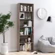 Homfa Standard Bookshelf Bookcase, 6 Tier Tall Bookshelf, Display Shelves Standing Cube Organizer for Living Room, Dark Oak