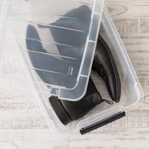 IRIS USA 12 Qt Clear Plastic Storage Box with Latches, 6 Pack