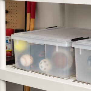 IRIS USA, 30 Quart WeatherPro Storage Box with Latches, Set of 6