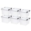 IRIS USA, WeatherPro Letter and Legal Size Plastic File Box with Gasket, Set of 6