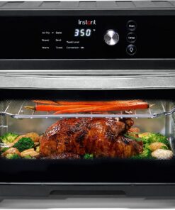 Instant Omni Air Fryer Toaster Oven Combo 19 QT/18L, From the Makers of Instant Pot, 7-in-1 Functions, Fits a 12" Pizza Oven, 6 Slices of Bread, App with Over 100 Recipes, Black Finish