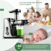 Juicer Machines,AMZCHEF Slow Masticating Juicer Extractor, Cold Press Juicer with Two Speed Modes, Travel bottle(500ML),LED display, Easy to Clean Brush & Quiet Motor for Vegetables&Fruits,Gray Juicer Machines,AMZCHEF Slow Masticating Juicer Extractor, Cold Press Juicer with Two Speed Modes, Travel bottle(500ML),LED display, Easy to Clean Brush & Quiet Motor for Vegetables&Fruits,Gray