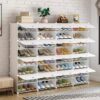 Just Buy IT Portable Shoe Rack Organizer 8-Tier Portable 64 Pair Shoe