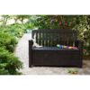 Keter 233599 Patio Bench 23.62-in L x 55.19-in 60-Gallons Brown Plastic Deck Box