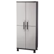 Keter Utility cabinet Plastic Freestanding Garage Cabinet in Gray (26.8-in W x 68-in H x 14.8-in D)