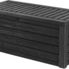 Keter Westwood 150 Gallon All Weather Outdoor Patio Storage Deck Box and Bench