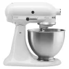 KitchenAid K45SSWH Classic Series 4.5 Qt. 10-Speed White Stand Mixer with Tilt-Head
