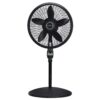 Lasko 18" 3-Speed Oscillating Cyclone Pedestal Fan with Remote and Timer, 1843, Black Lasko 18