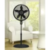 Lasko 18" 3-Speed Oscillating Cyclone Pedestal Fan with Remote and Timer, 1843, Black Lasko 18