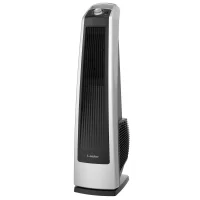 Lasko Oscillating High Velocity Tower Fan with 3 Speeds, U35105, Gray/Black