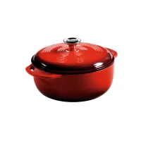 Lodge EC4D43 Enameled Cast Iron Cousances Dutch Oven With 4.6 Quart Island  And Spice Red Compass From Haimaikj2, $62.68