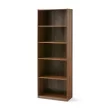 Mainstays 5-Shelf Bookcase with Adjustable Shelves, Canyon Walnut