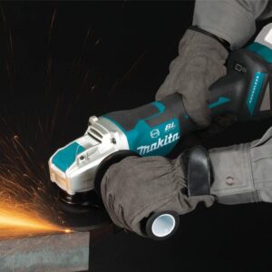 Makita XAG26Z 18V LXT Lithium-Ion Brushless Cordless 4-1/2 in./5 in. Paddle Switch X-LOCK Angle Grinder with AFT, Tool Only