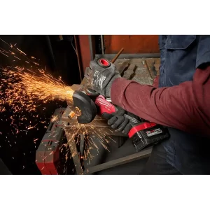 Milwaukee 2880-20 M18 FUEL 18V Lithium-Ion Brushless Cordless 4-1.2 in. 5 in. Grinder w Paddle Switch (Tool-Only)
