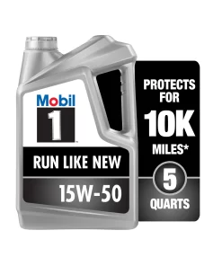 Mobil 1 Advanced Full Synthetic Motor Oil 15W-50, 5 qt