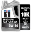 Mobil 1 FS European Car Formula Full Synthetic Motor Oil 0W-40, 5 qt