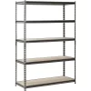 Muscle Rack 48W x 18D x 72H 5-Shelf Steel Freestanding Shelves, Silver