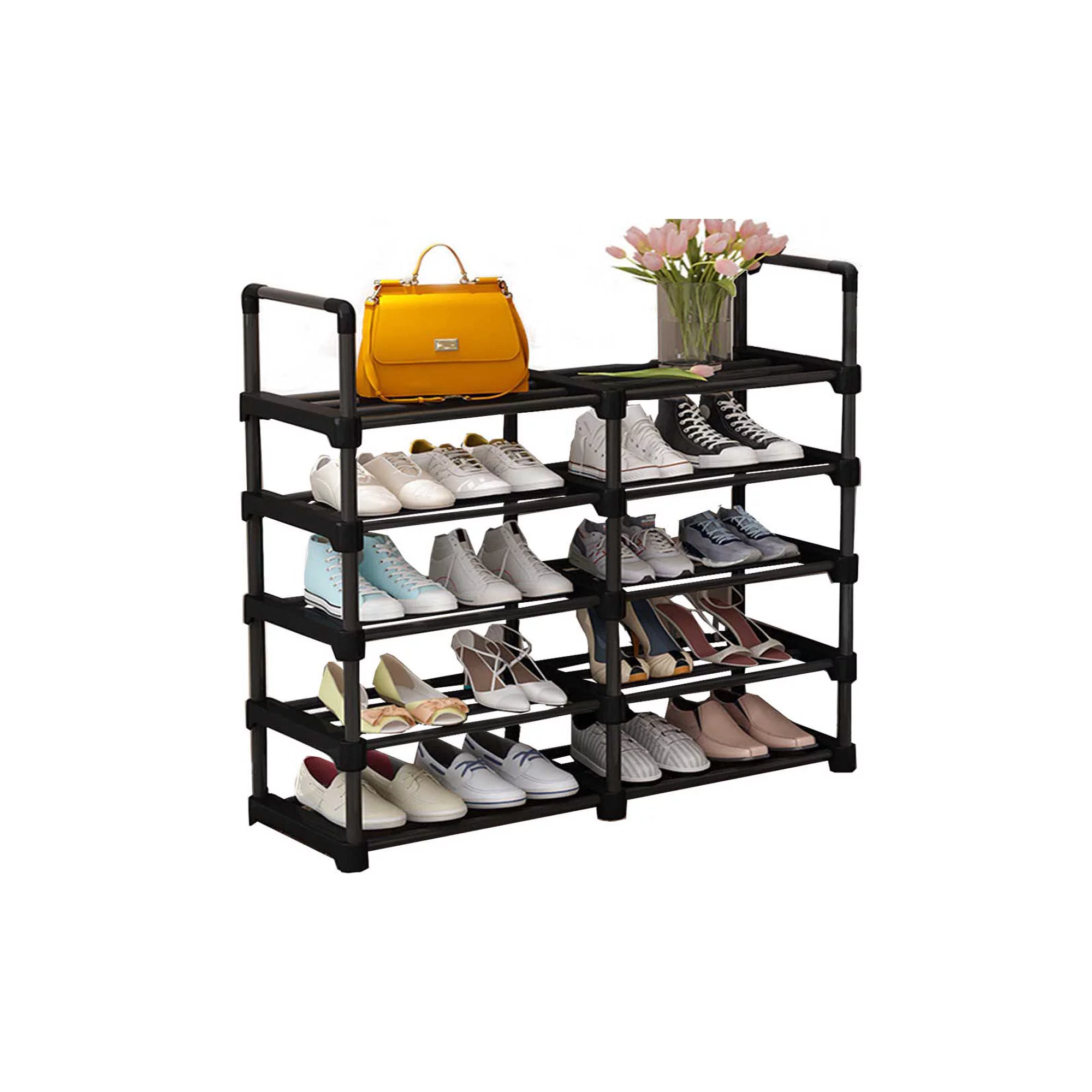 Shoe Rack Shoe Organizer, Metal Stackable&Removable Multifunctional Show  Rack for Entryway,Closet, and Bedroom, 20-24 Pairs Shoes Storage Organizer