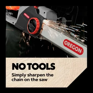 Oregon CS1500 Self-Sharpening 15 Amp Corded Electric Chainsaw, 18 in. Bar, Equipped with PowerSharp Saw Chain