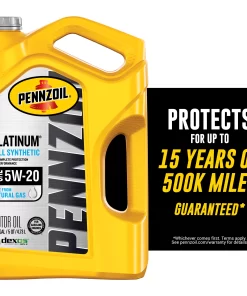 Pennzoil Platinum Full Synthetic 5W-20 Motor Oil, 5-Quart