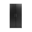 Prepac Elite 2 Door Wardrobe Cabinet, 32 W x 65 H x 20 D, Black