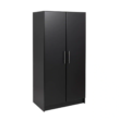 Prepac Elite Black Wardrobe Cabinet with Storage 32 in W. x 65 in H. x 21 in D. BESW-3264-K