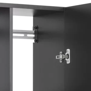 Prepac HangUps 24 in. W x 72 in. H x 12 in. D Large Storage Cabinet in Black (1-Piece ) BSCW-0706-2K