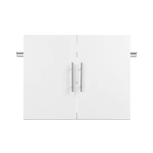 Prepac HangUps 30 in. W x 24 in. H x 16 in. D 1-Shelf Wood Wall Mounted Garage Cabinet in White