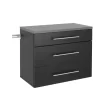 Prepac HangUps 30 in. W x 24 in. H x 16 in. D 3-Drawer Base Storage Cabinet in Black (1-Piece ) BSCW-0730-1