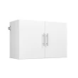 Prepac HangUps Collection Wood 2-Shelf Wall Mounted Garage Cabinet in White (36 in W x 24 in H x 16 in D) WSUW-0708-1