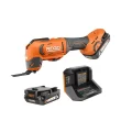 RIDGID R86241KSB 18V Cordless Oscillating Multi-Tool Kit with (2) 2.0 Ah Batteries and Charger