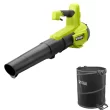 RYOBI P21013-AC ONE+ 18V 100 MPH 325 CFM Cordless Battery Variable Speed Jet Fan Leaf Blower w/ Lawn and Leaf Bag (Tool Only)