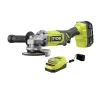 RYOBI PCL445K1 ONE+ 18V Cordless 4-1/2 in. Angle Grinder Kit with 4.0 Ah Battery and Charger
