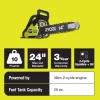 RYOBI RY3714 14 in. 37cc 2-Cycle Gas Chainsaw RYOBI RY3714 14 in. 37cc 2-Cycle Gas Chainsaw