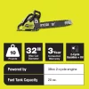 RYOBI RY3818 18 in. 38cc 2-Cycle Gas Chainsaw with Heavy Duty Case