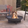 Real Flame 958-GRY Anson 32 in. Wood Burning Steel Fire Bowl in Gray