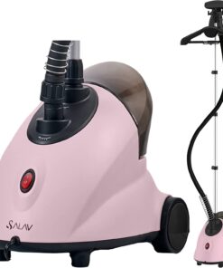 SALAV, PINK LIMITED EDITION Upright Garment Steamer with Roll Wheels For Easy Movement, 1.8L Water Tank for 1 Hour Continuous Steaming, Adjustable Pole for Storage, 1500 watts GS18-DJ