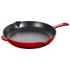 Staub 1222606 Cast Iron 10-inch Fry Pan - Cherry, Made in France