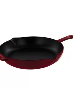 Staub 1222687 Cast Iron 10-inch Fry Pan - Grenadine, Made in France